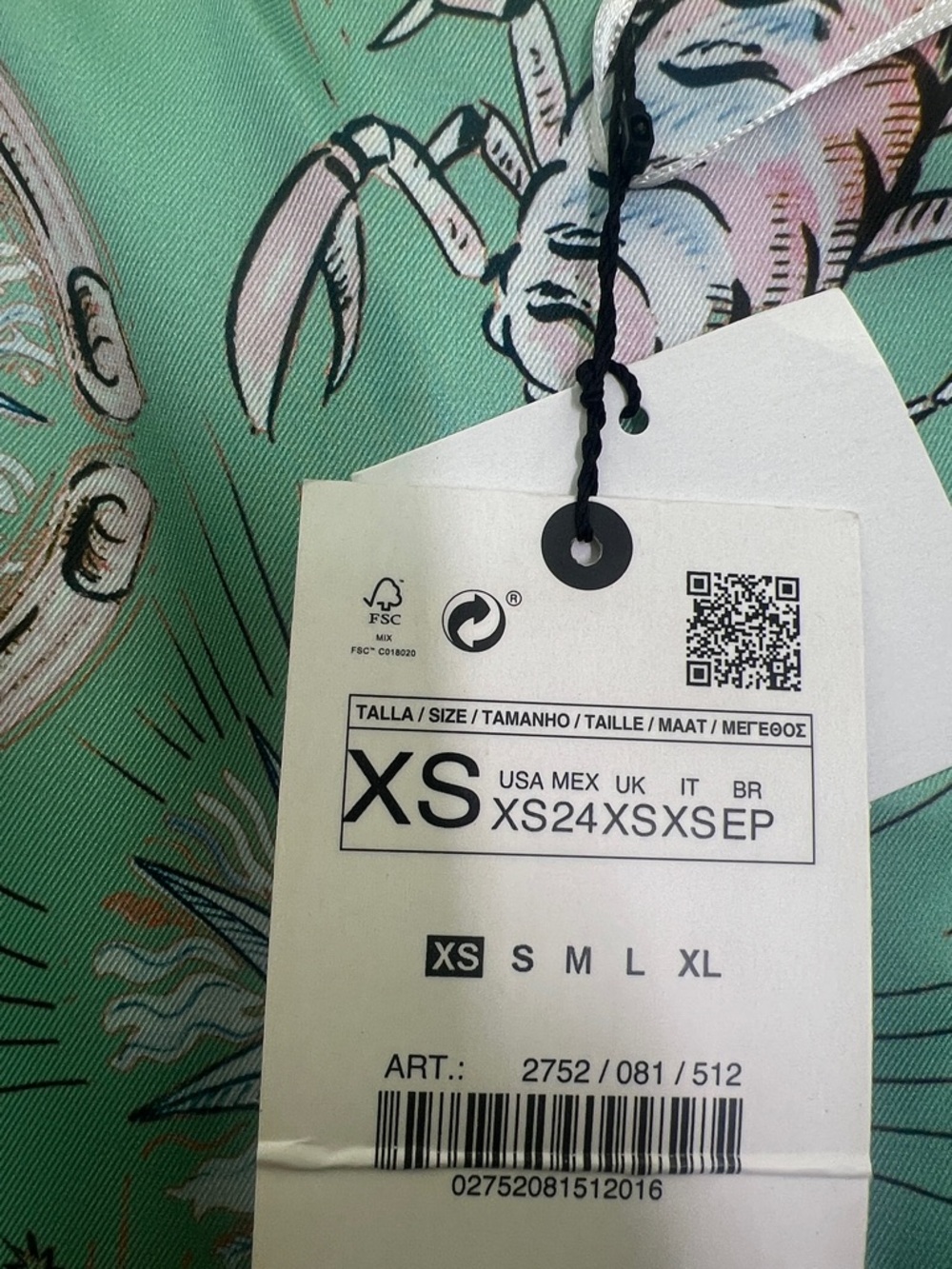 Zara - NWT Limited Edition Zodiac Mint Green Long Sleeve Midi Dress Size XS - Picture 9 of 12